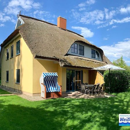 Familienfreundliches Reetdachhaus Weissdorn 2 Vila Puddemin Exterior foto